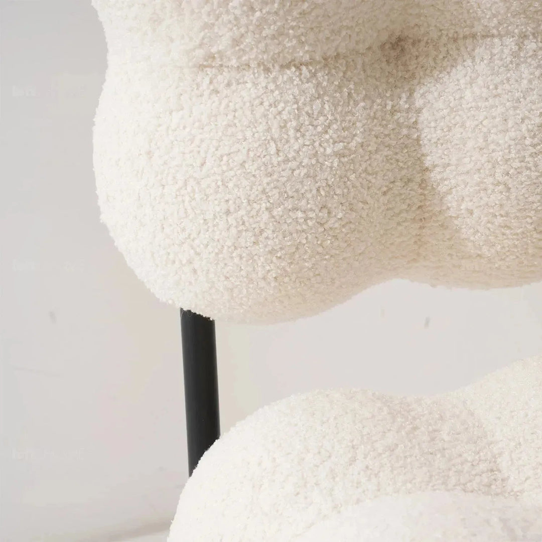 Cream Boucle 1 Seater Sofa SOUFFLE