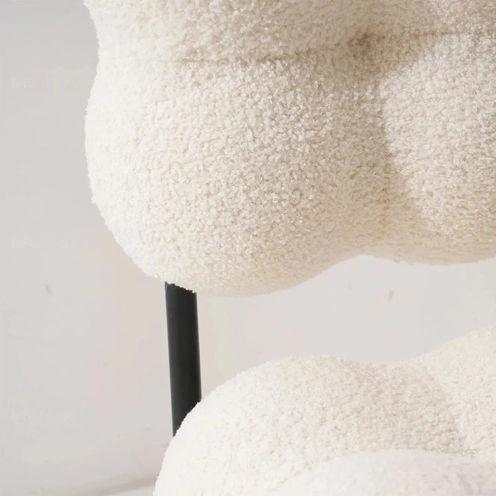 Cream Boucle 1 Seater Sofa SOUFFLE