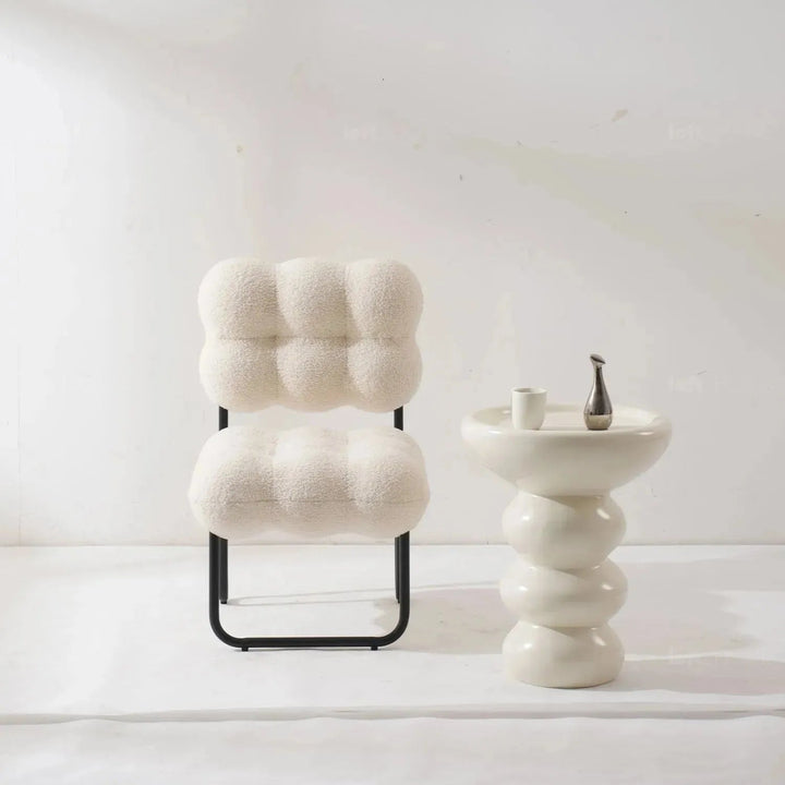 Cream Boucle 1 Seater Sofa SOUFFLE