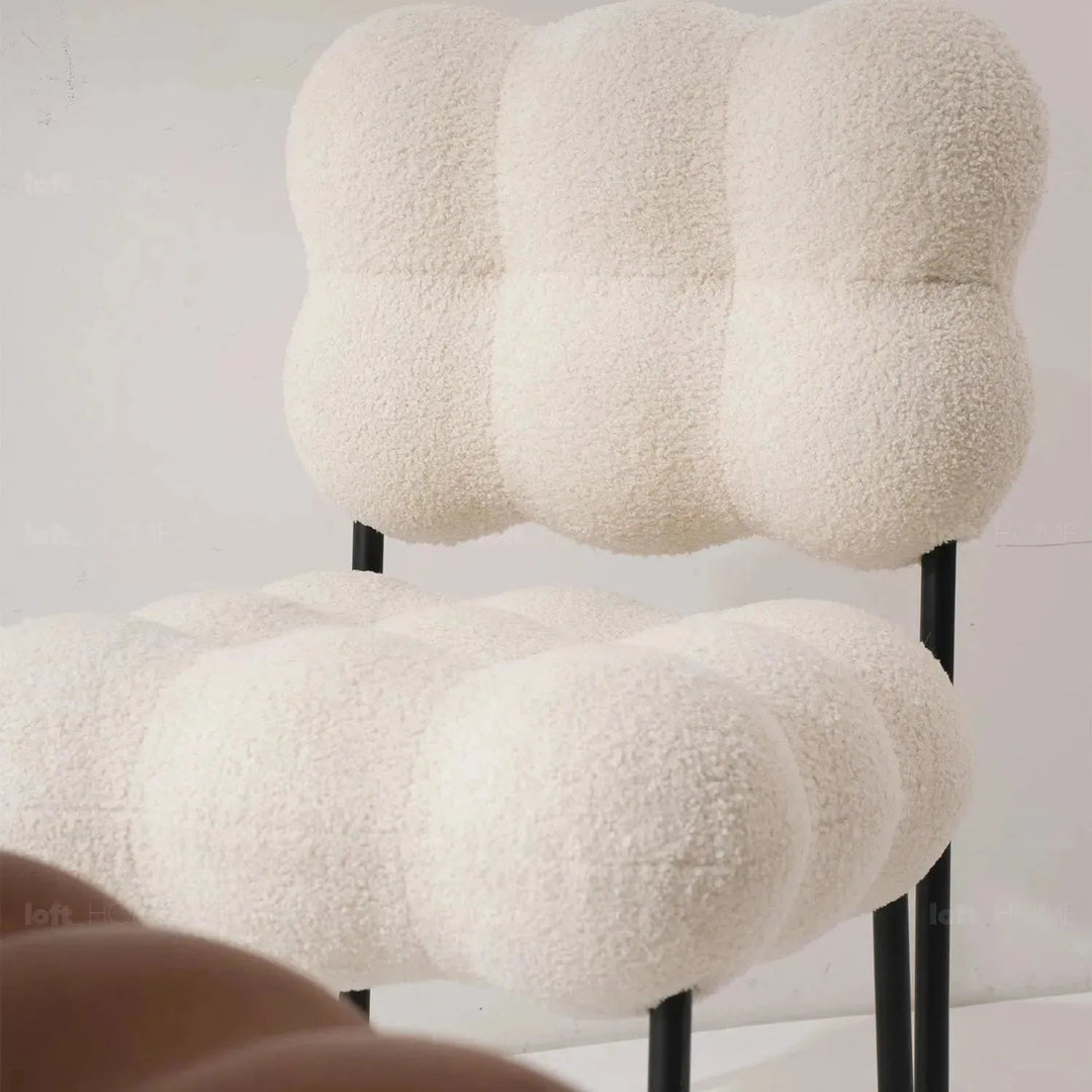 Cream Boucle 1 Seater Sofa SOUFFLE