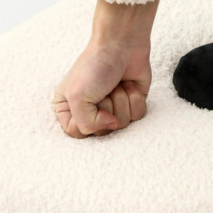 Cream Boucle Ottoman FISH