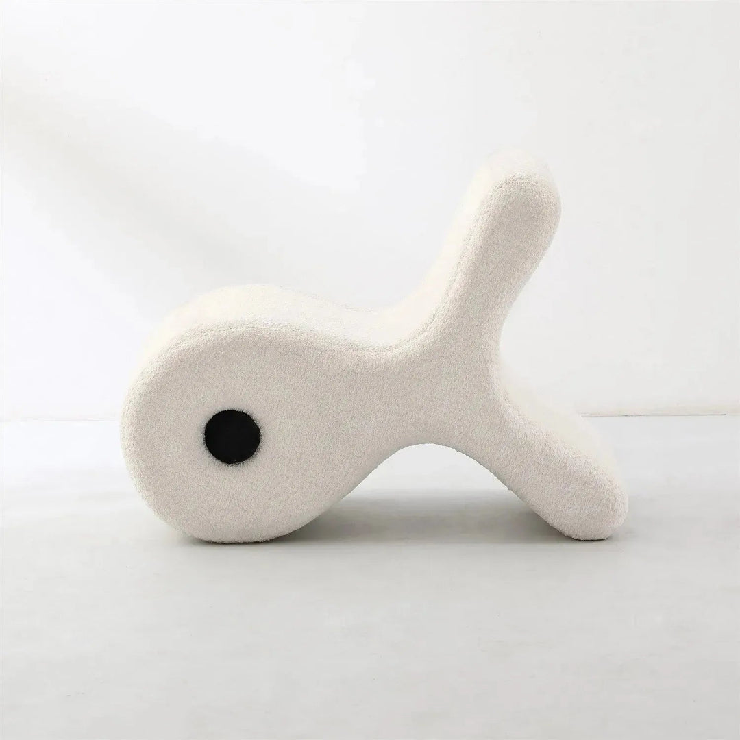 Cream Boucle Ottoman FISH
