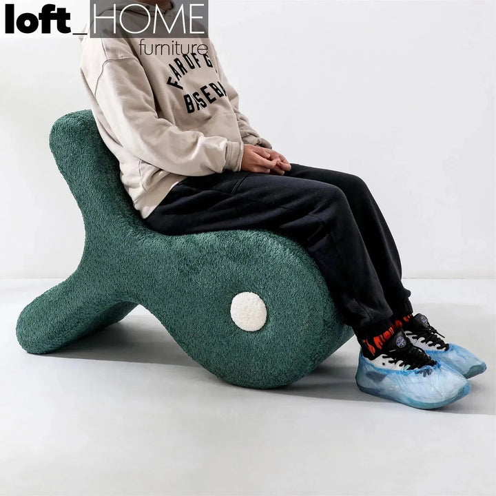 Cream Boucle Ottoman FISH