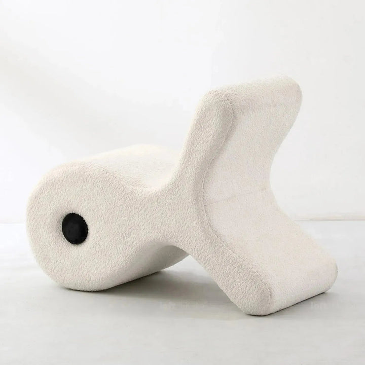 Cream Boucle Ottoman FISH