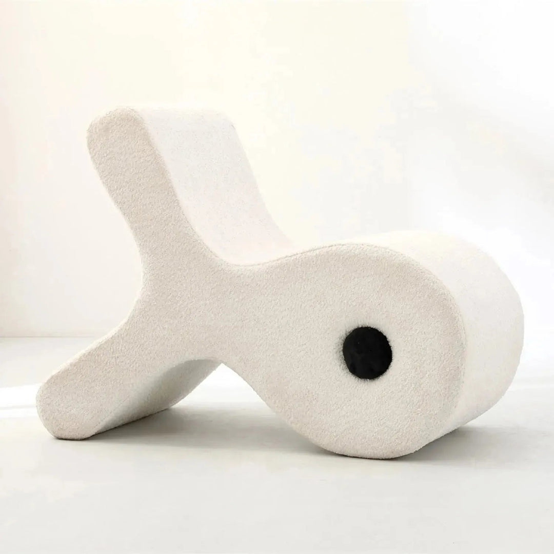 Cream Boucle Ottoman FISH