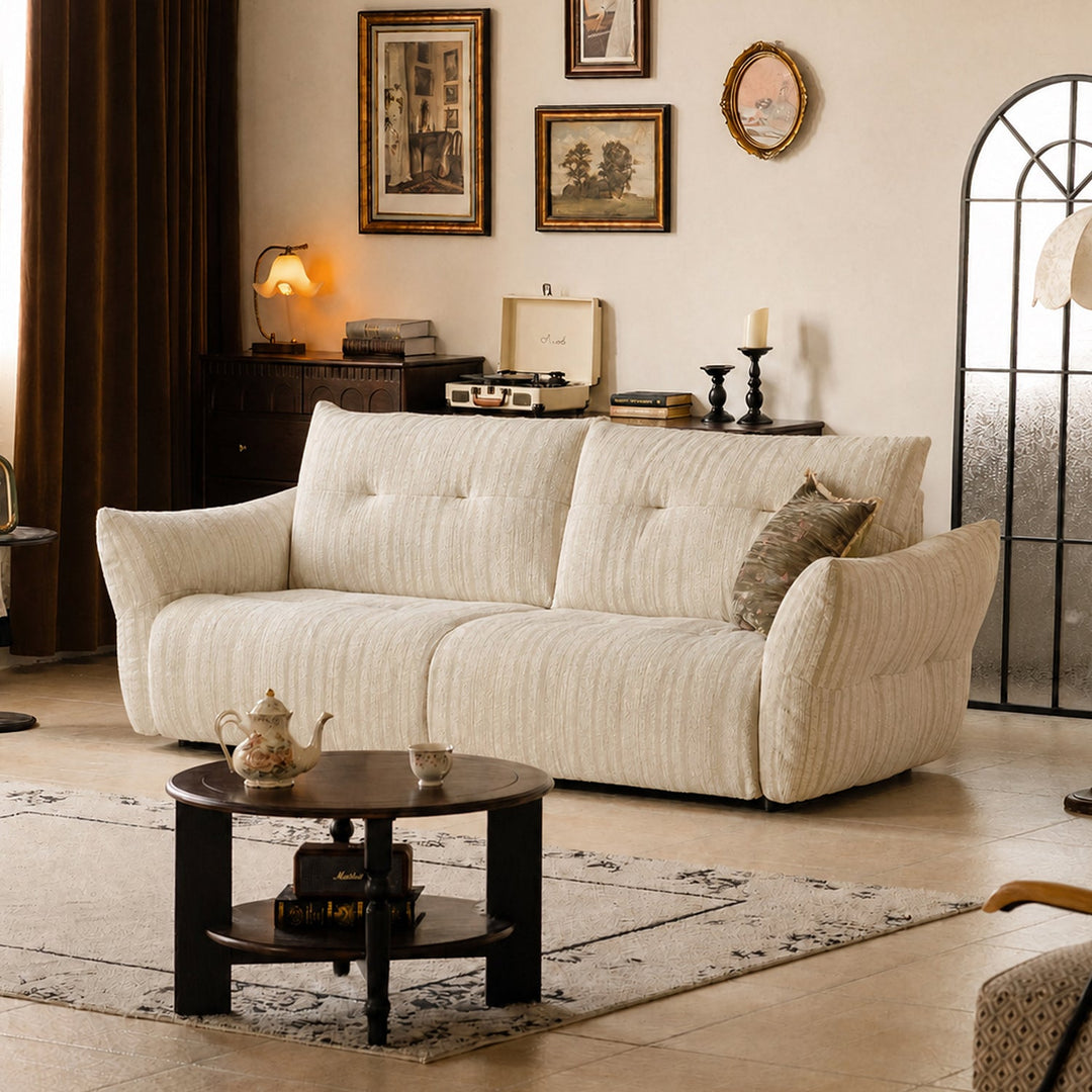 Cream Fabric 3 Seater Sofa MOCHI