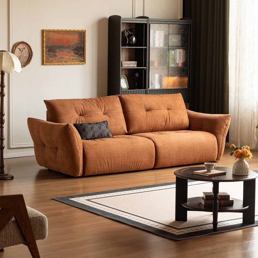 Cream Fabric 4 Seater Sofa MOCHI