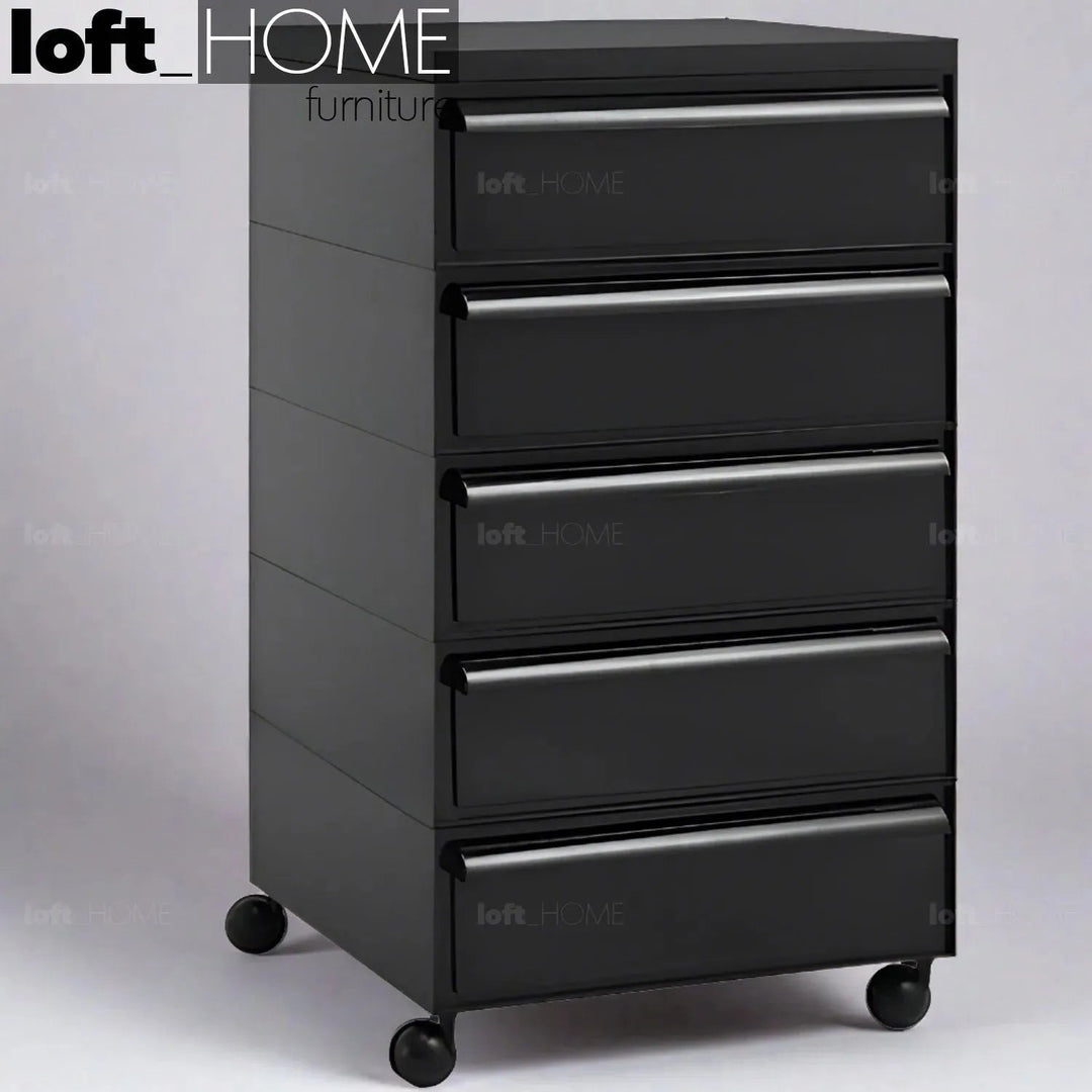 Contemporary Plastic Drawer Cabinet TRUFFLE 5 DRAWER