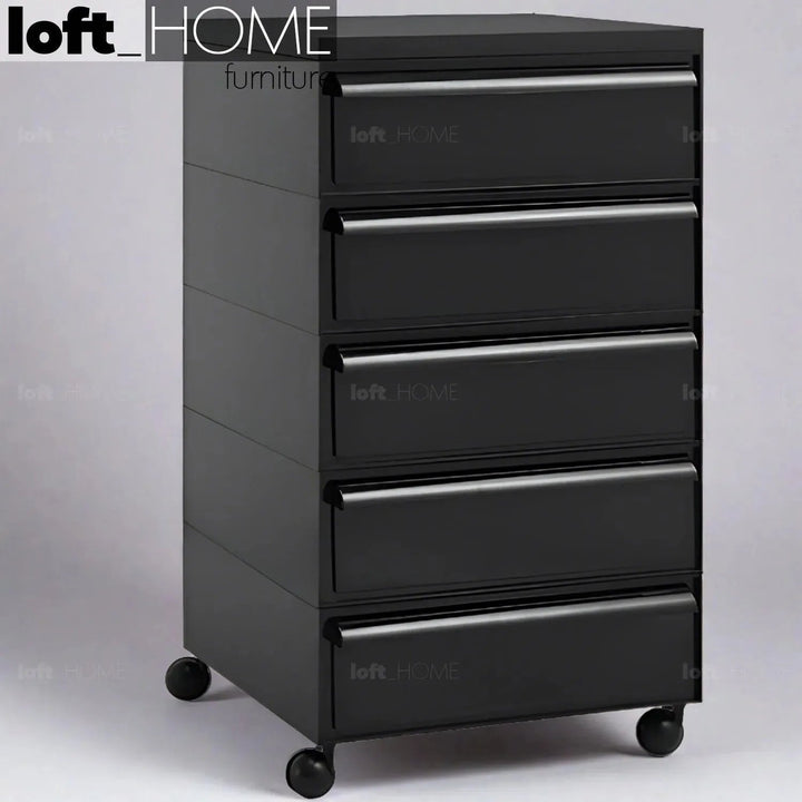 Contemporary Plastic Drawer Cabinet TRUFFLE 5 DRAWER
