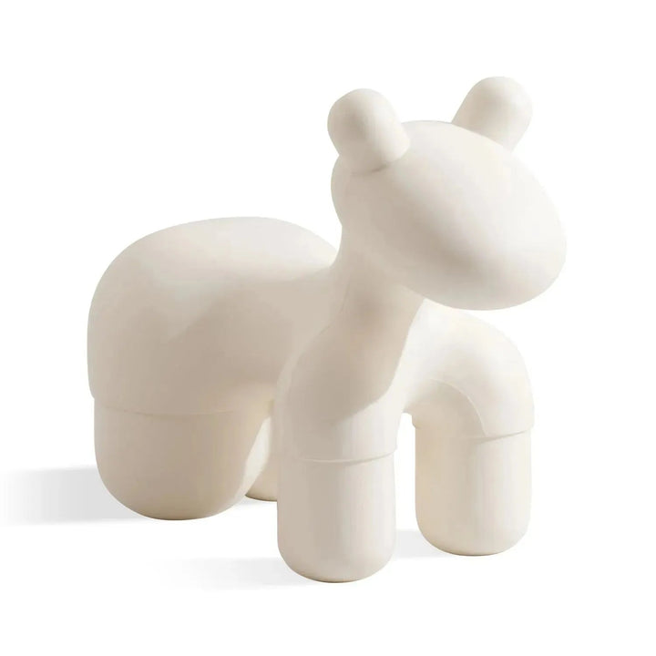 Contemporary Polyethylene Decor Ottoman LLAMA CALF