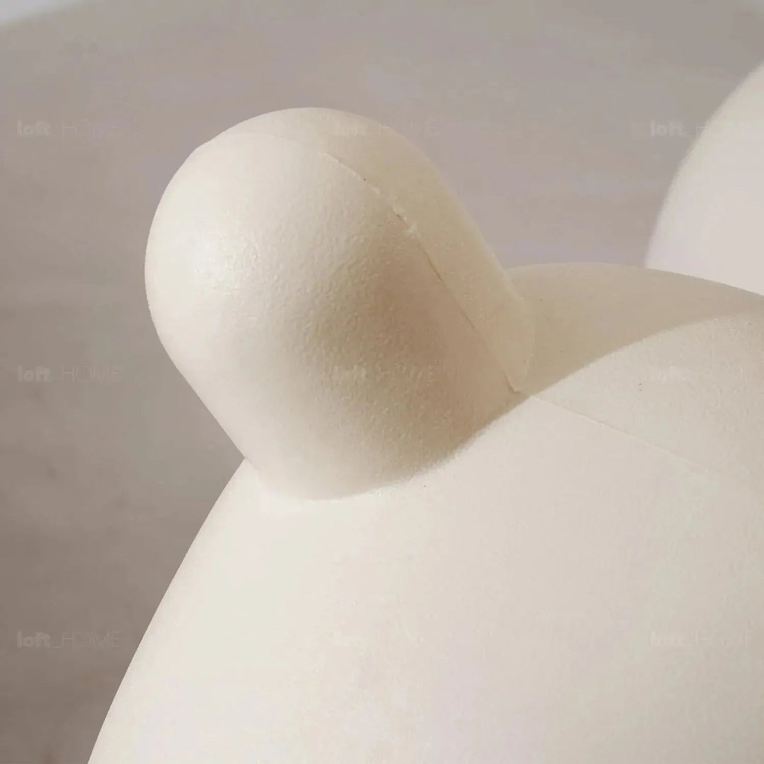 Contemporary Polyethylene Decor Ottoman LLAMA CALF