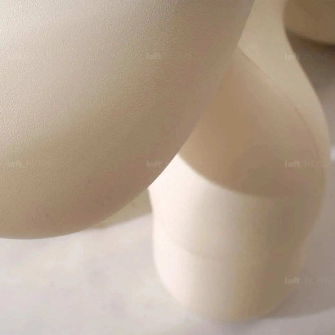 Contemporary polyethylene decor ottoman llama calf layered structure.