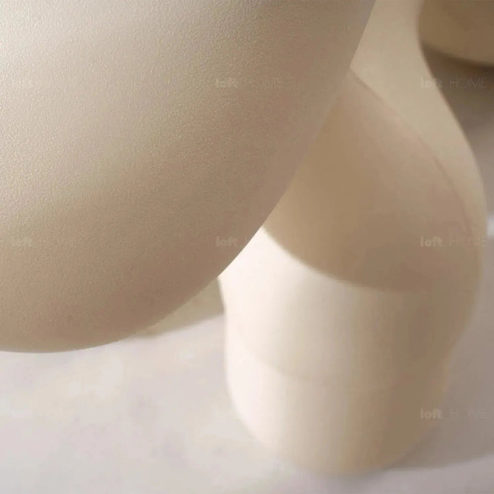 Contemporary polyethylene decor ottoman llama calf layered structure.