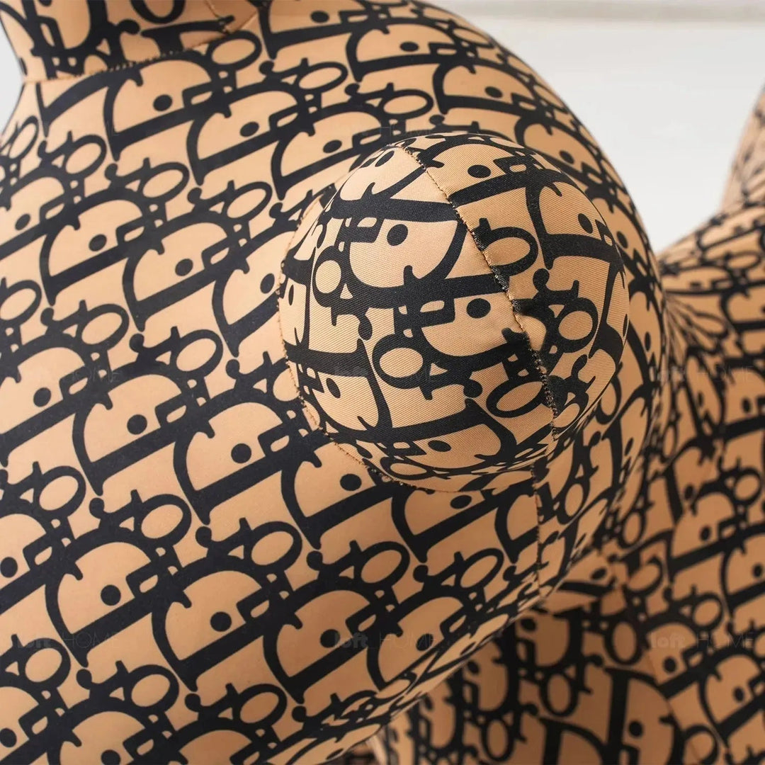 Contemporary polyethylene decor ottoman llama calf with context.