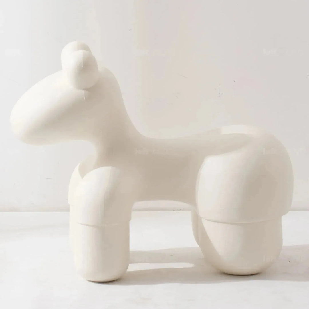 Contemporary Polyethylene Decor Ottoman LLAMA CALF