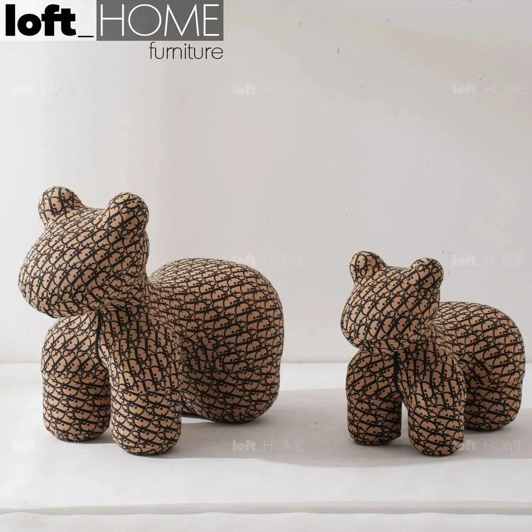 Contemporary polyethylene decor ottoman llama calf primary product view.