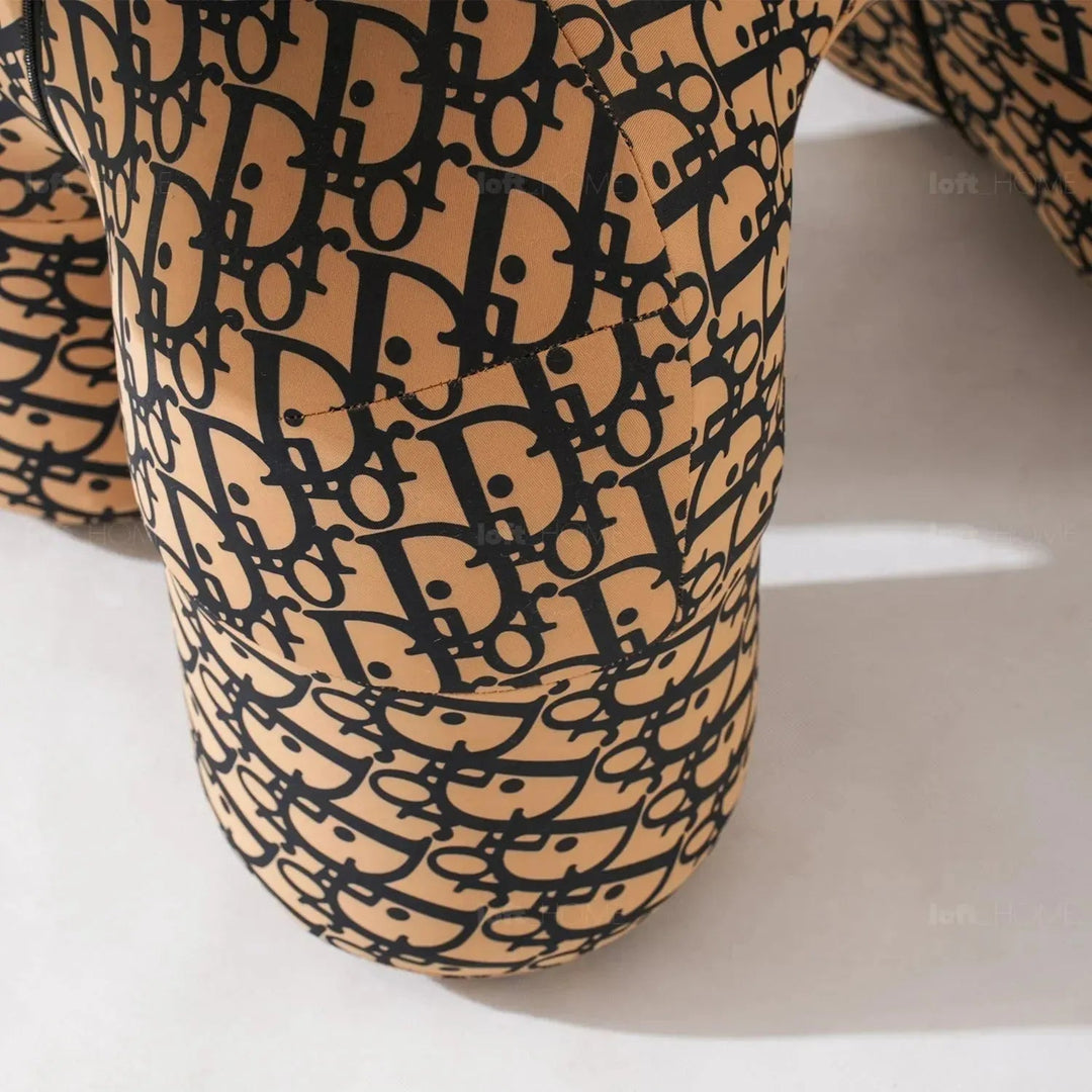 Contemporary Polyethylene Decor Ottoman LLAMA