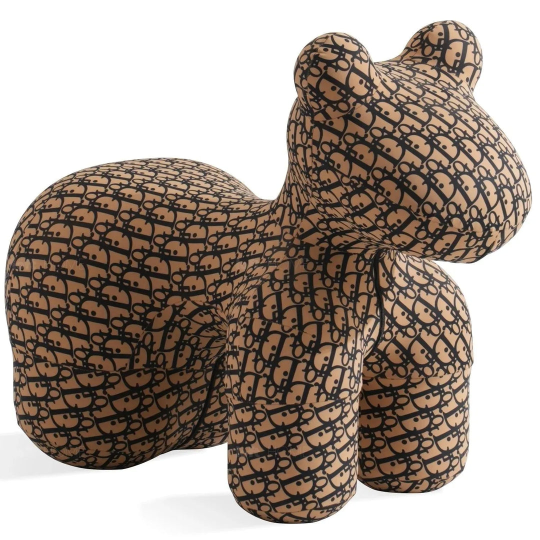 Contemporary Polyethylene Decor Ottoman LLAMA