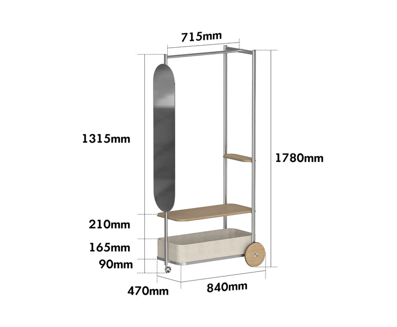 Bauhaus Stainless Steel Clothes Hanger HERA Size Chart