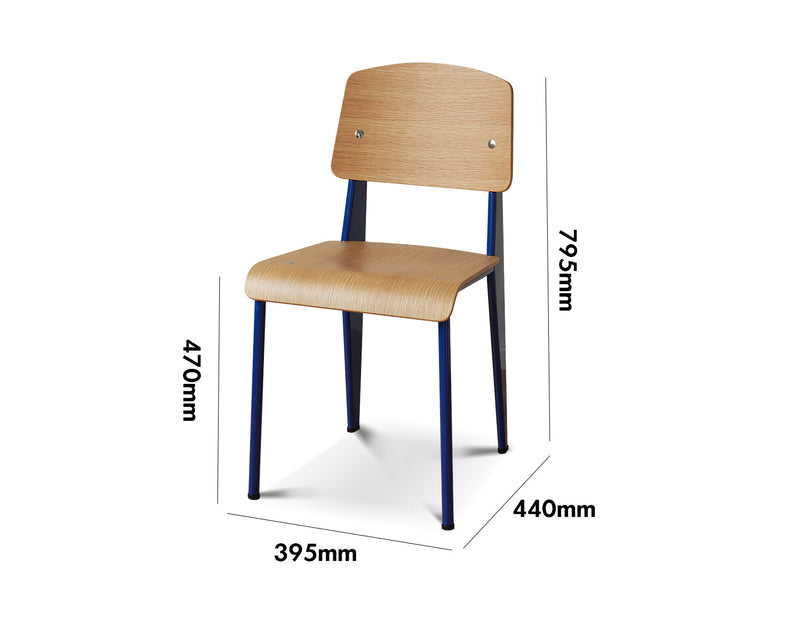 Bauhaus Plywood Dining Chair STANDARD Size Chart