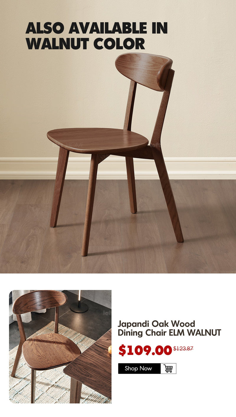 more product details and feature of Scandinavian Oak Wood Dining Chairs ELM