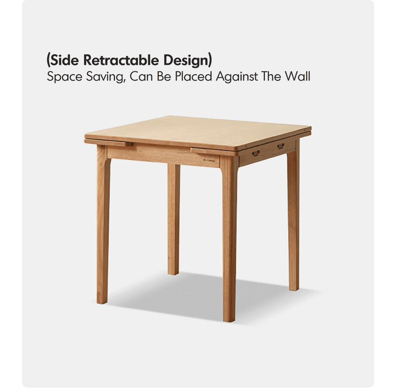 more product details and feature of Scandinavian Oak Wood Extendable Dining Table EXTENDRA