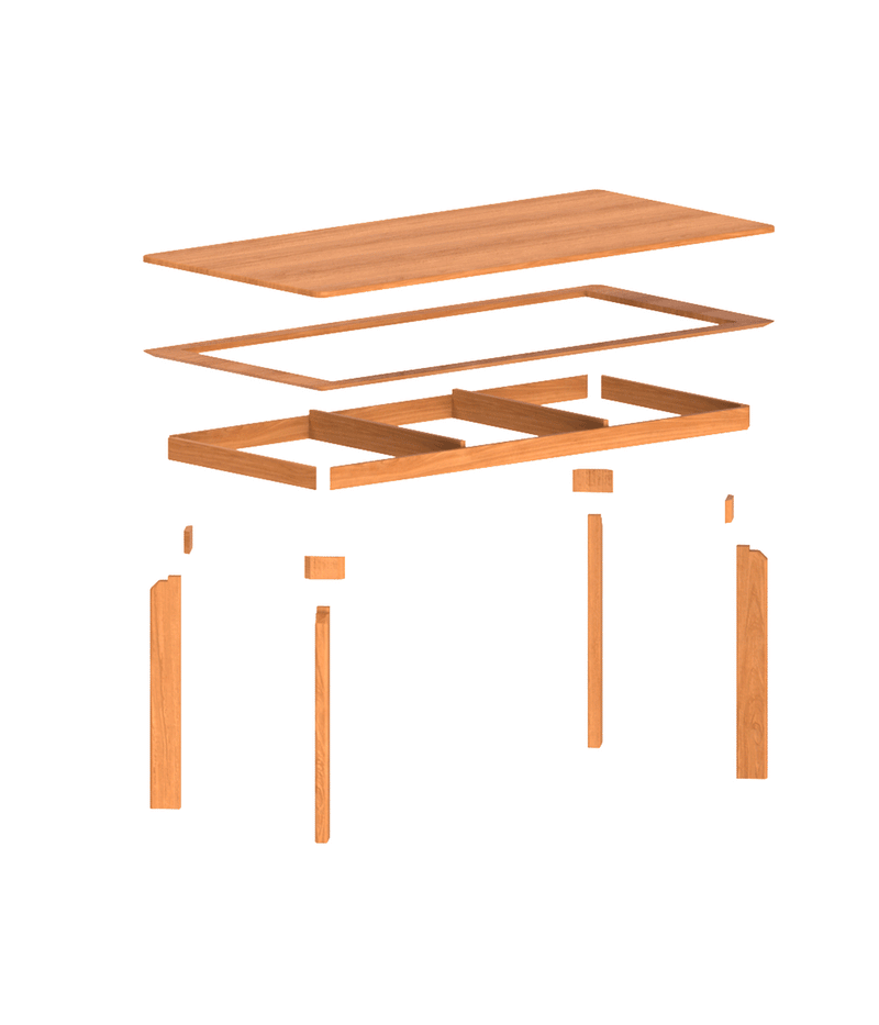Scandinavian Cherry Wood Dining Table SQUARE More Details and Instruction_3
