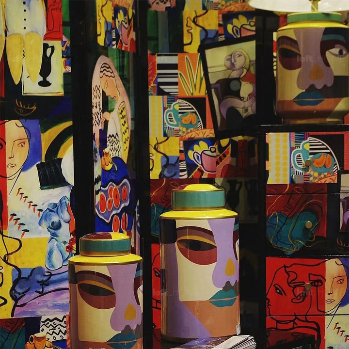 Eclectic Wood Divider ABSTRACT