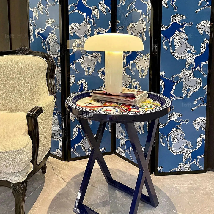 Eclectic Wood Side Table BIRDSONGBLISS