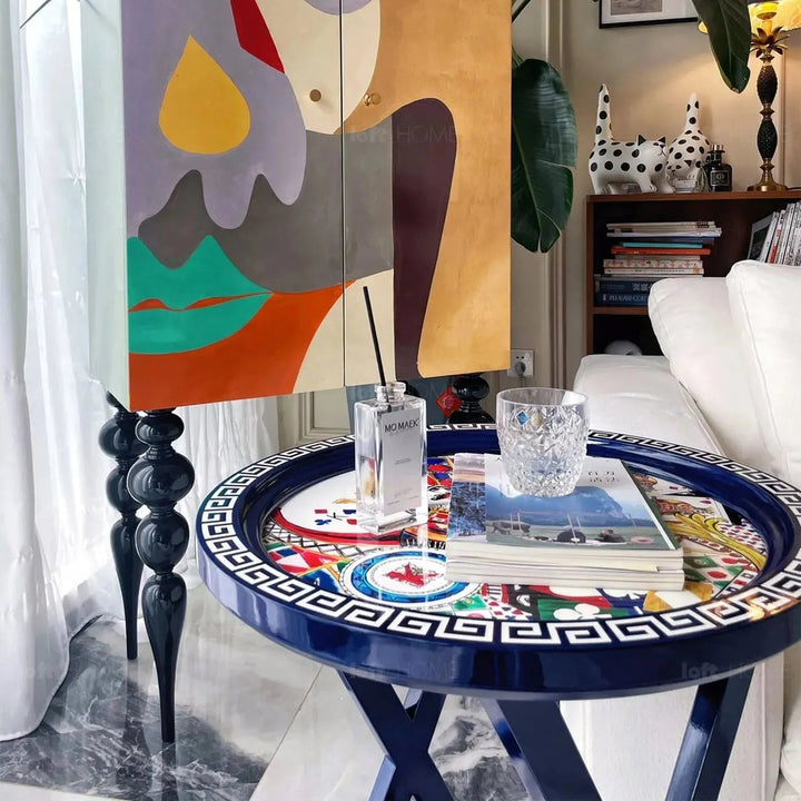 Eclectic Wood Side Table BIRDSONGBLISS