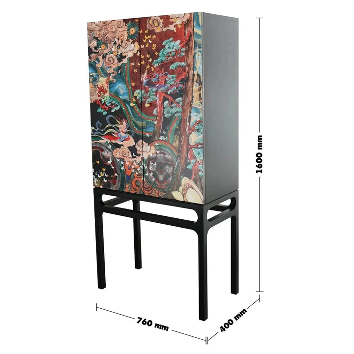 Eclectic Wood Storage Cabinet APSARA