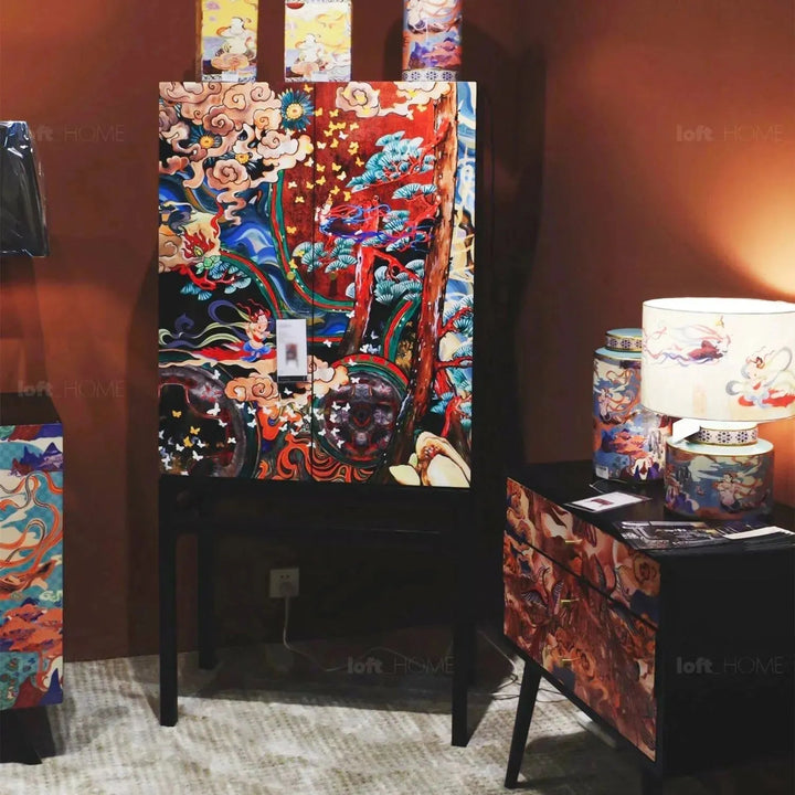 Eclectic Wood Storage Cabinet APSARA