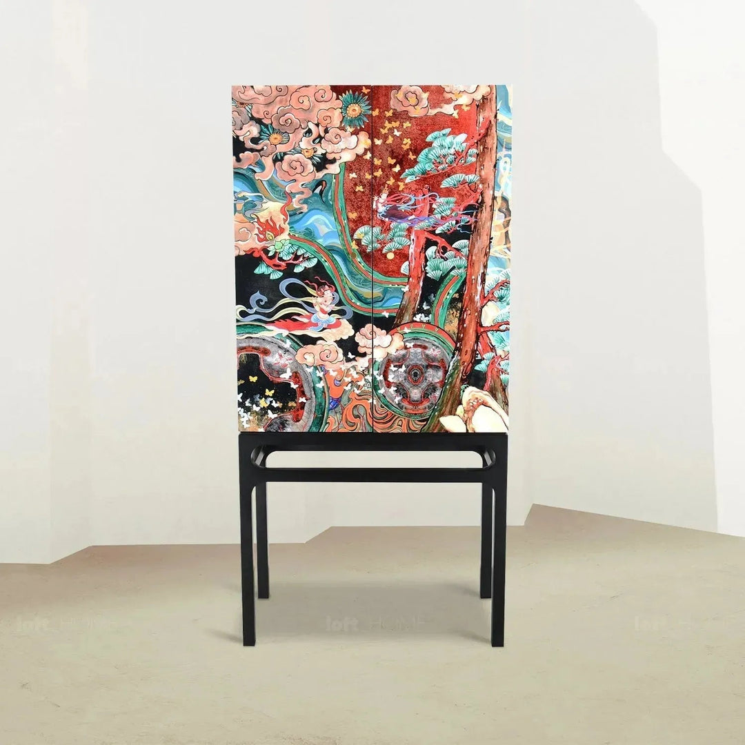 Eclectic Wood Storage Cabinet APSARA