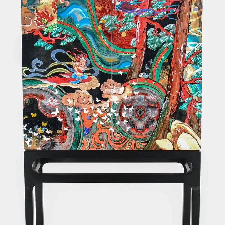 Eclectic Wood Storage Cabinet APSARA