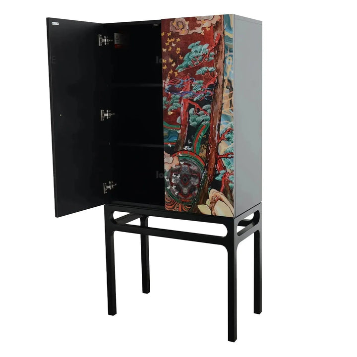 Eclectic Wood Storage Cabinet APSARA