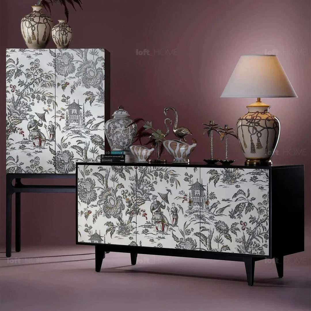 Eclectic Wood Storage Cabinet LOTUS