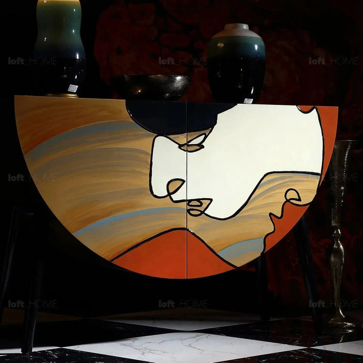 Eclectic Wood Storage Cabinet Low DREAMY