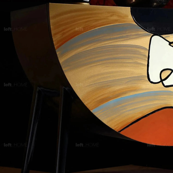 Eclectic Wood Storage Cabinet Low DREAMY