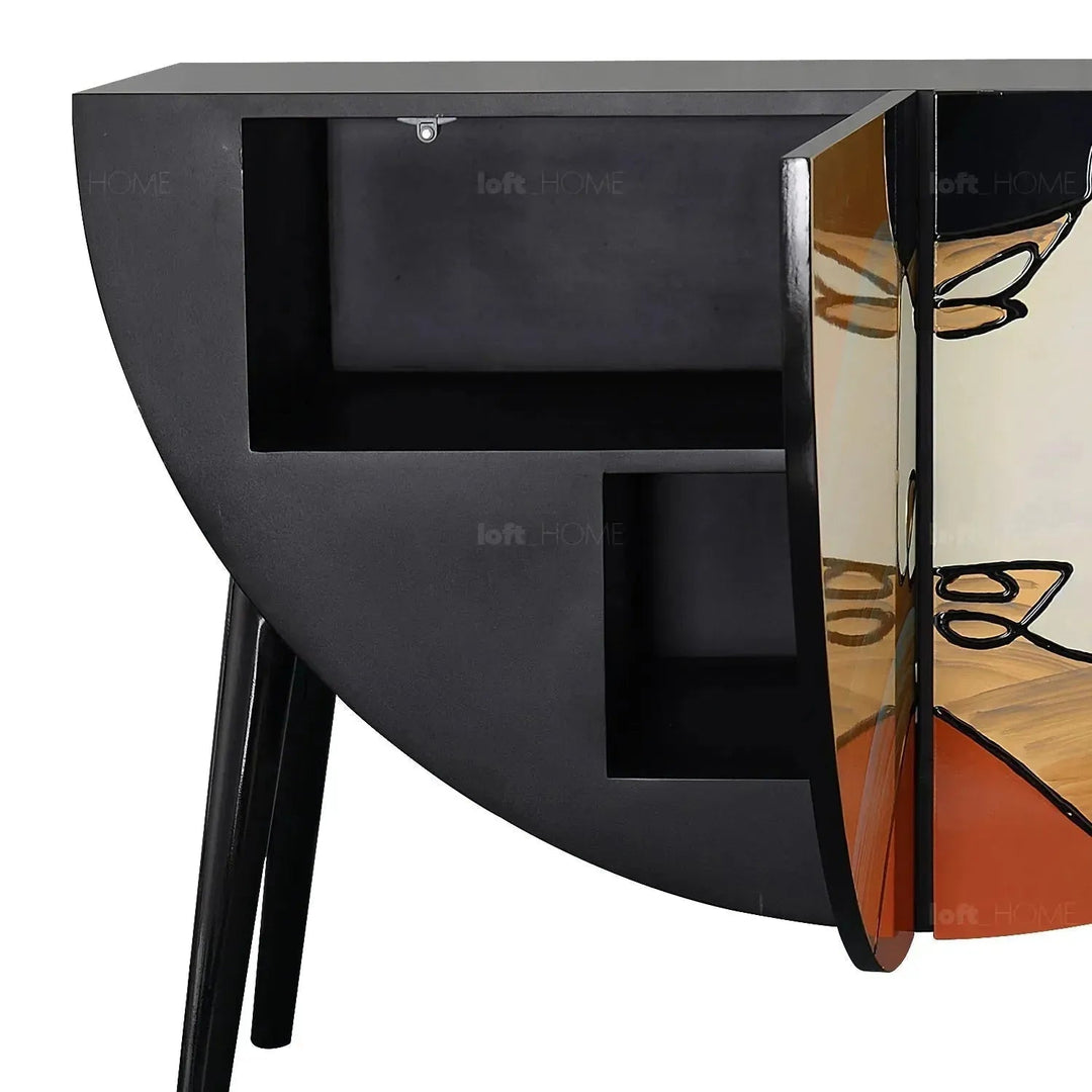 Eclectic Wood Storage Cabinet Low DREAMY