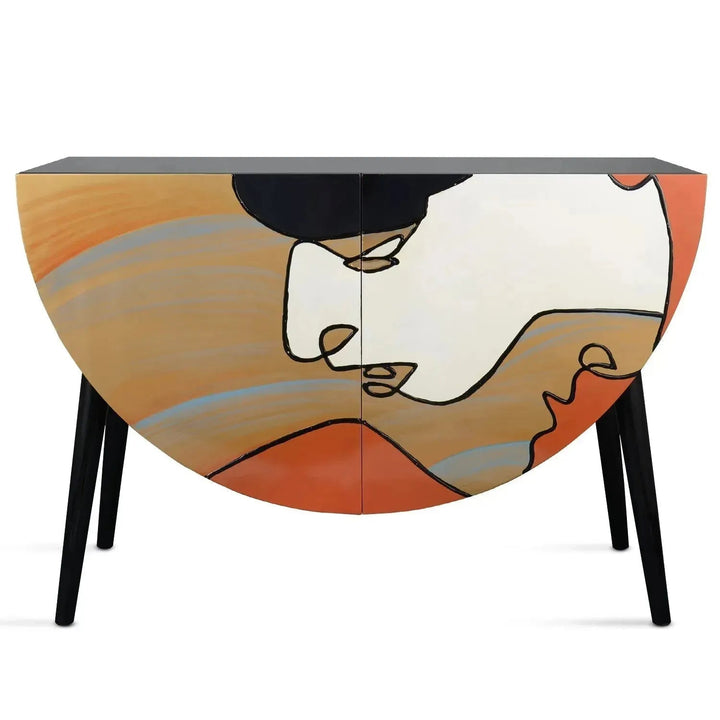 Eclectic Wood Storage Cabinet Low DREAMY