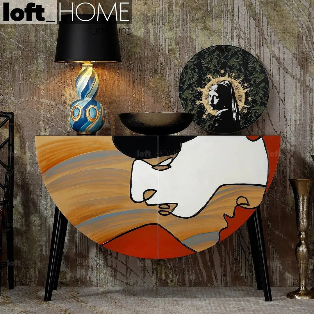 Eclectic Wood Storage Cabinet Low DREAMY