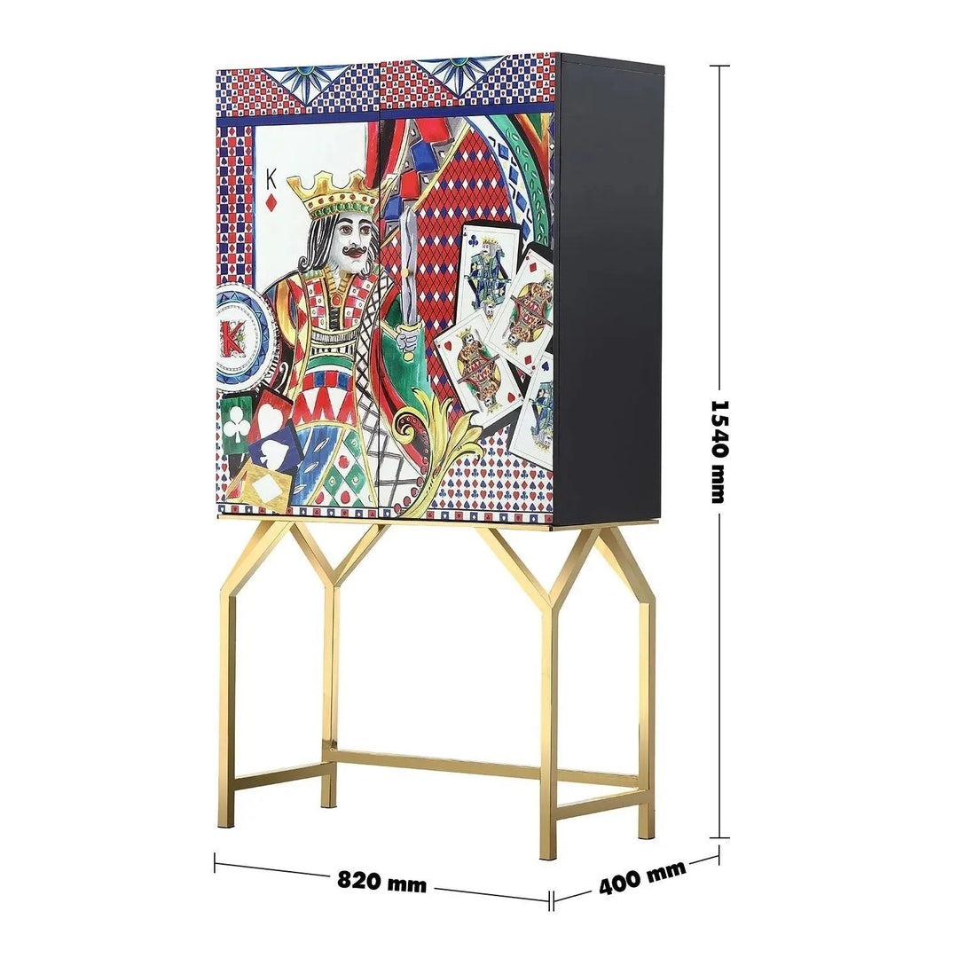 Eclectic Wood Storage Cabinet ROYALDEAL KING