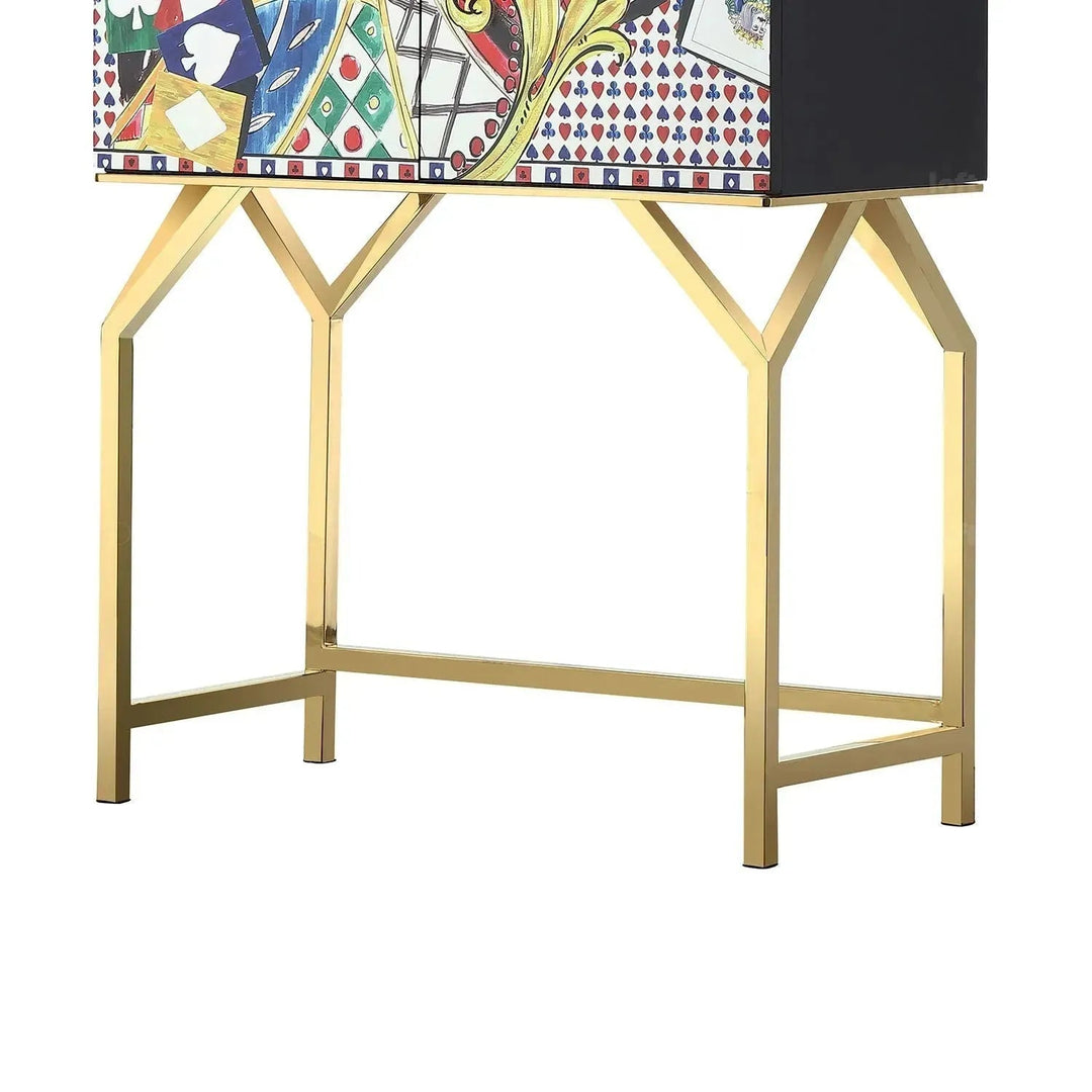 Eclectic Wood Storage Cabinet ROYALDEAL KING