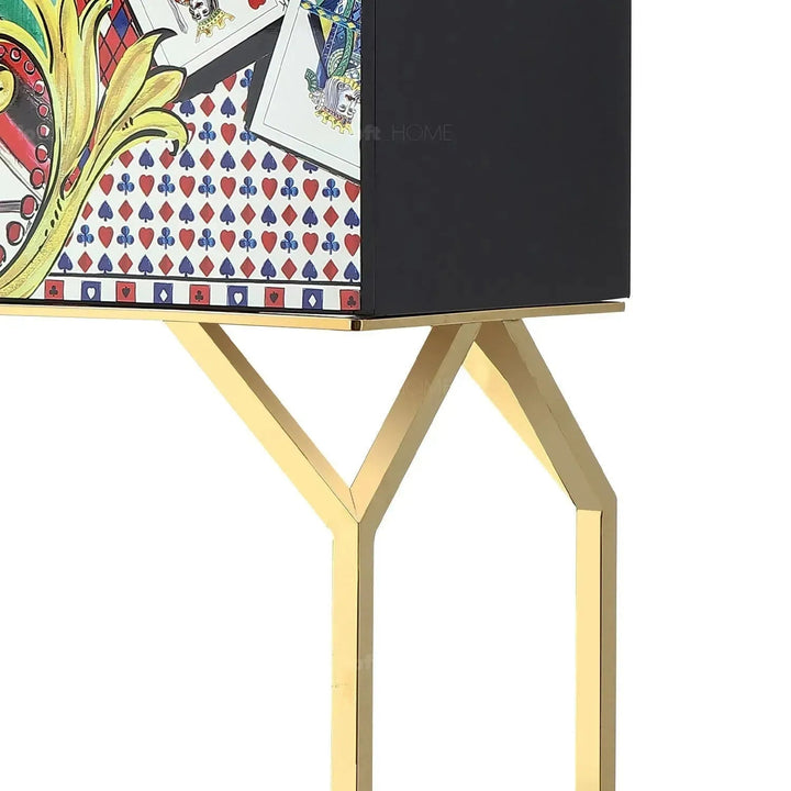 Eclectic Wood Storage Cabinet ROYALDEAL KING