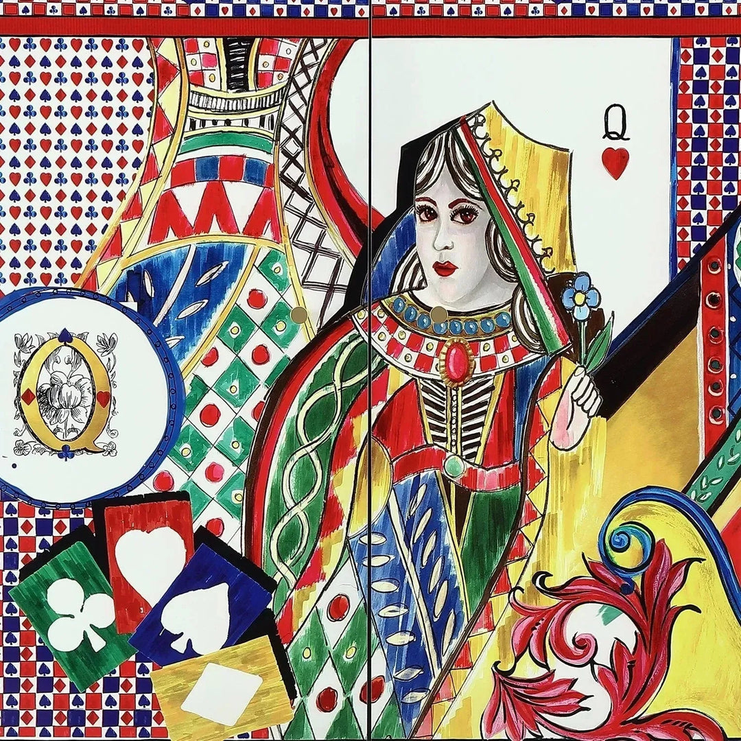 Eclectic Wood Storage Cabinet ROYALDEAL QUEEN