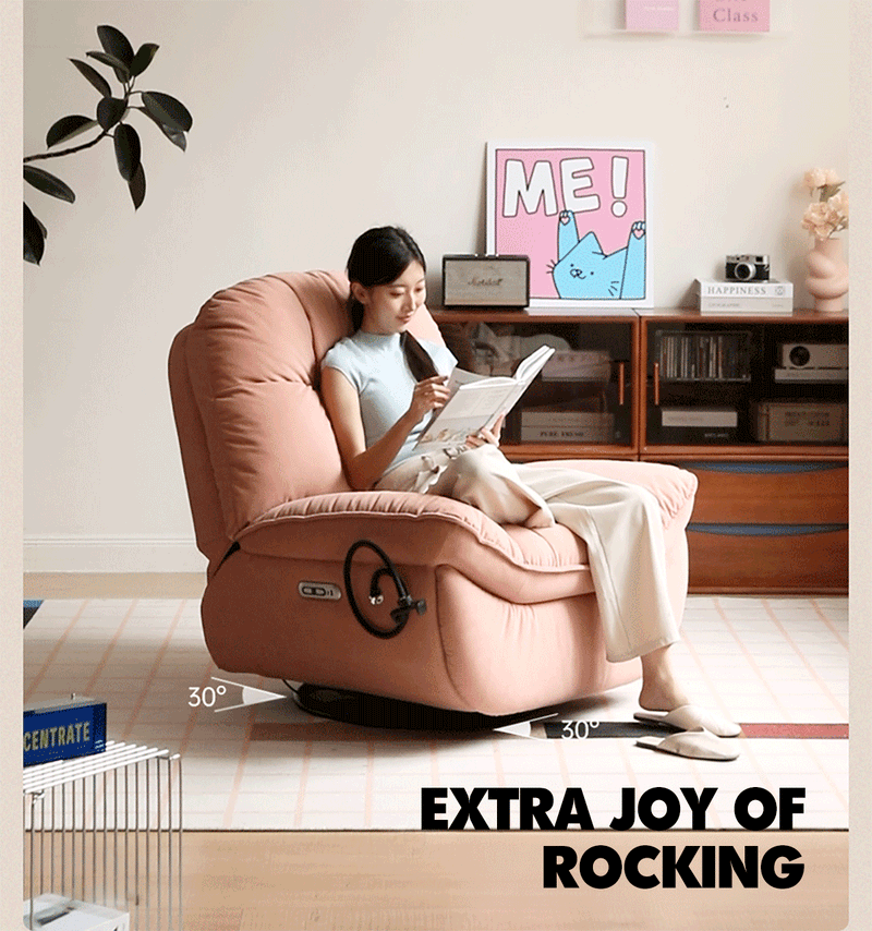 more product details and feature of Cream Cat Scratch Resistant Fabric Electric Recliner 1 Seater Sofa With Phone Holder NESTA