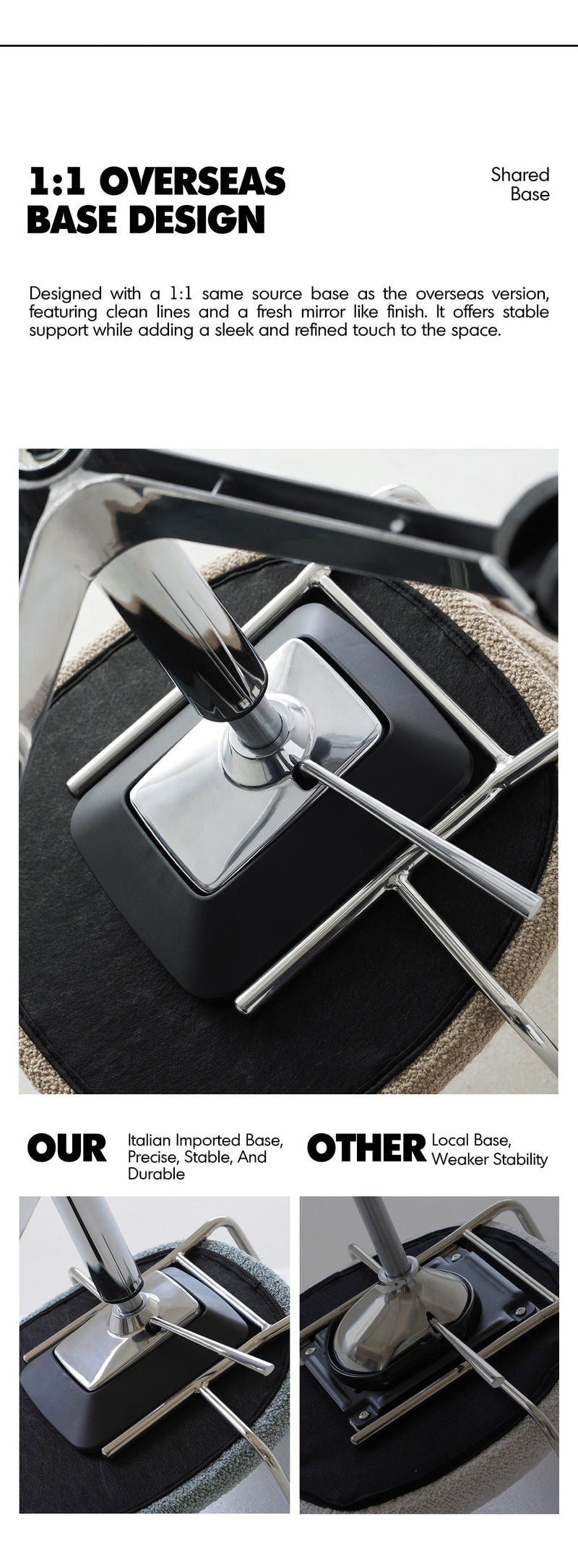 more product details and feature of Minimalist Boucle Fabric Study Chair AODO