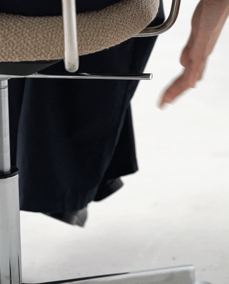 more product details and feature of Minimalist Boucle Fabric Study Chair AODO