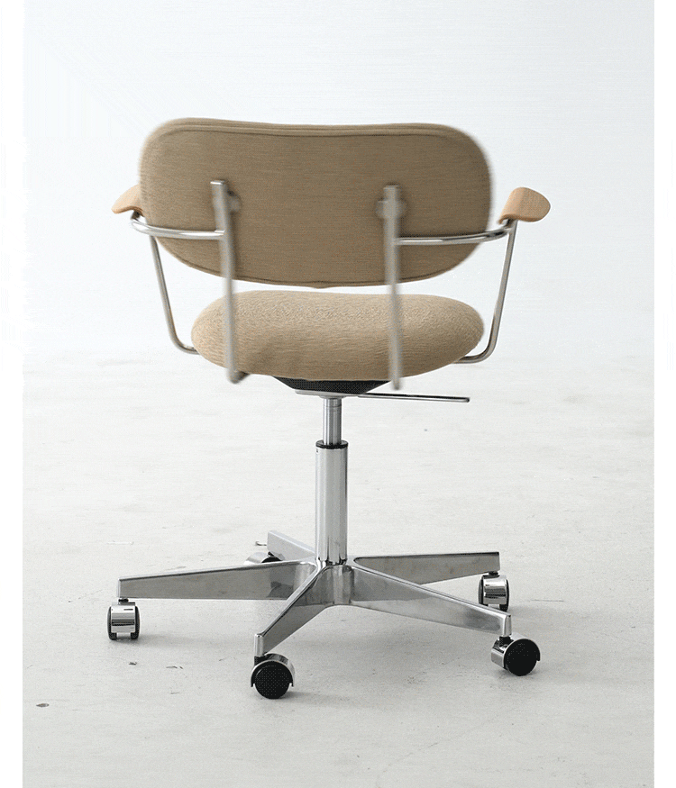 more product details and feature of Minimalist Boucle Fabric Study Chair AODO