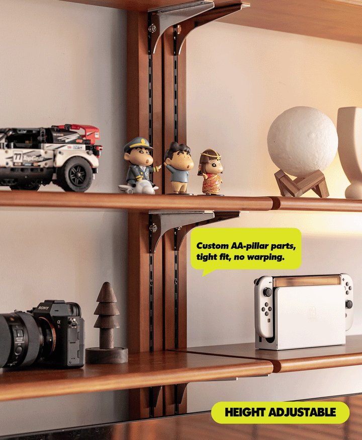 Vintage Boxwood Modular Hanging Wall Shelf System MUSE LIVING